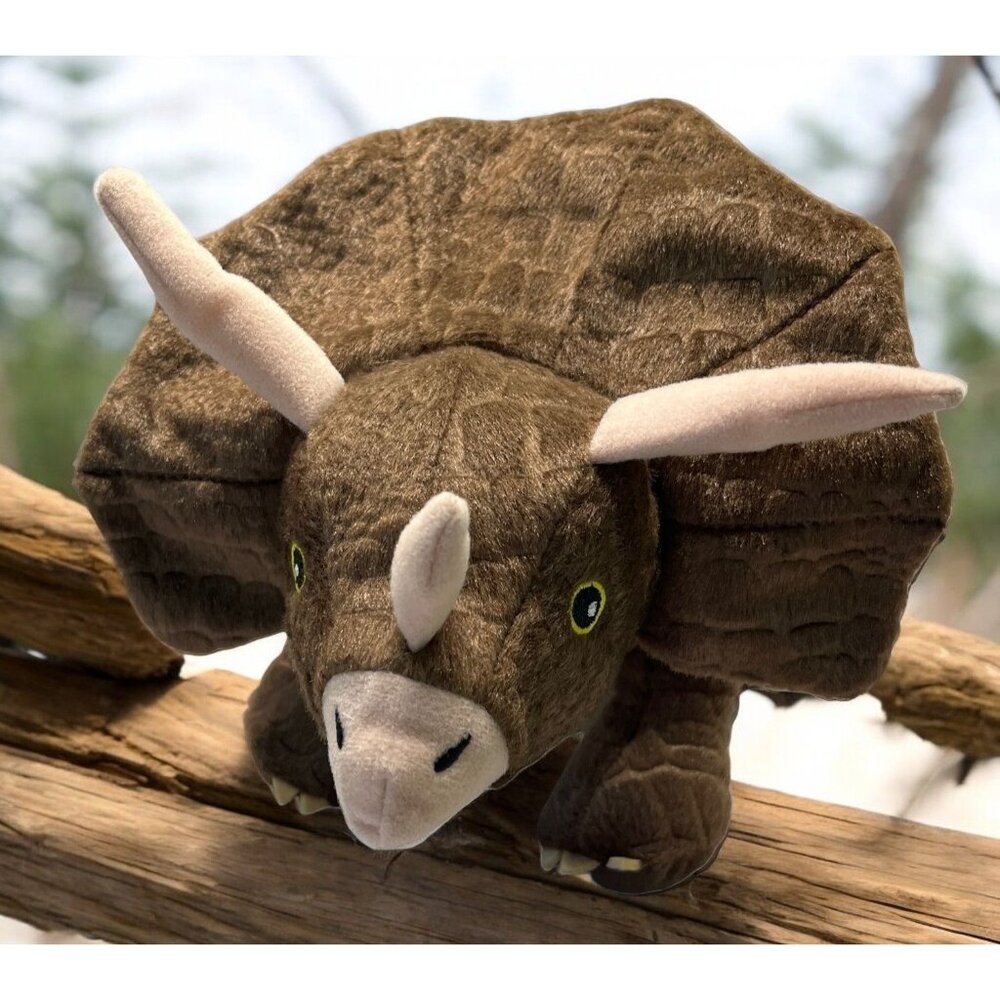 Triceratops Dinosaur Plush Kohls Cares Stuffed Animal Toy Dino Brown